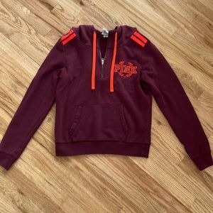 PINK medium quarter zip sweatshirt